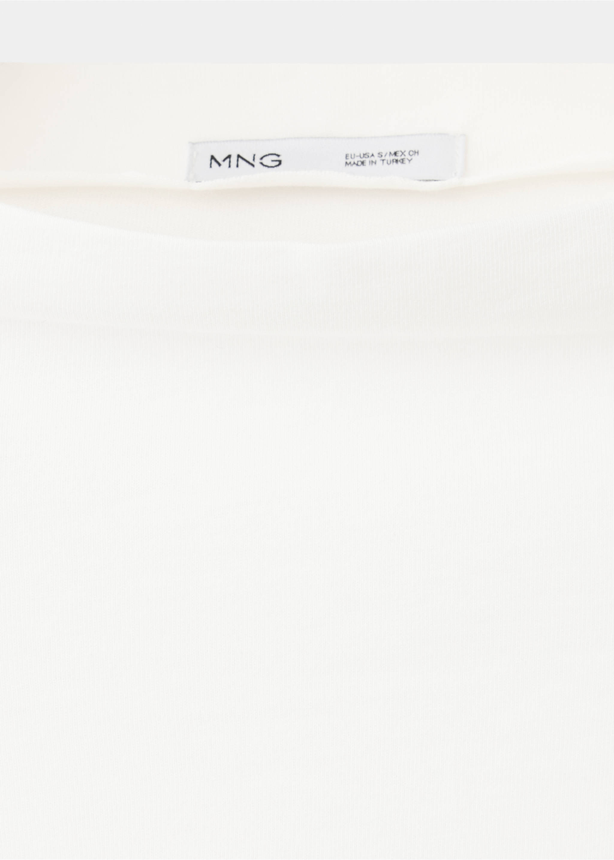 Camiseta algodón bajo asimétrico - Detalle del artículo 0, Blanco roto. Ref: 37054110-00.