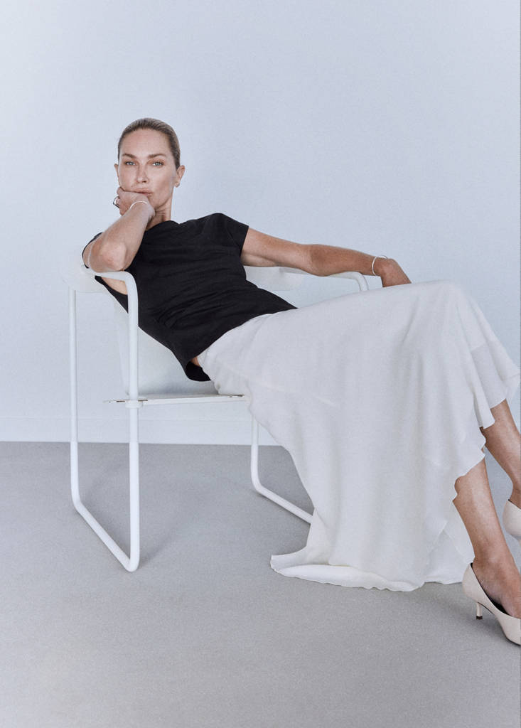 Mango T-shirt Coton Bas Asymétrique In Noir