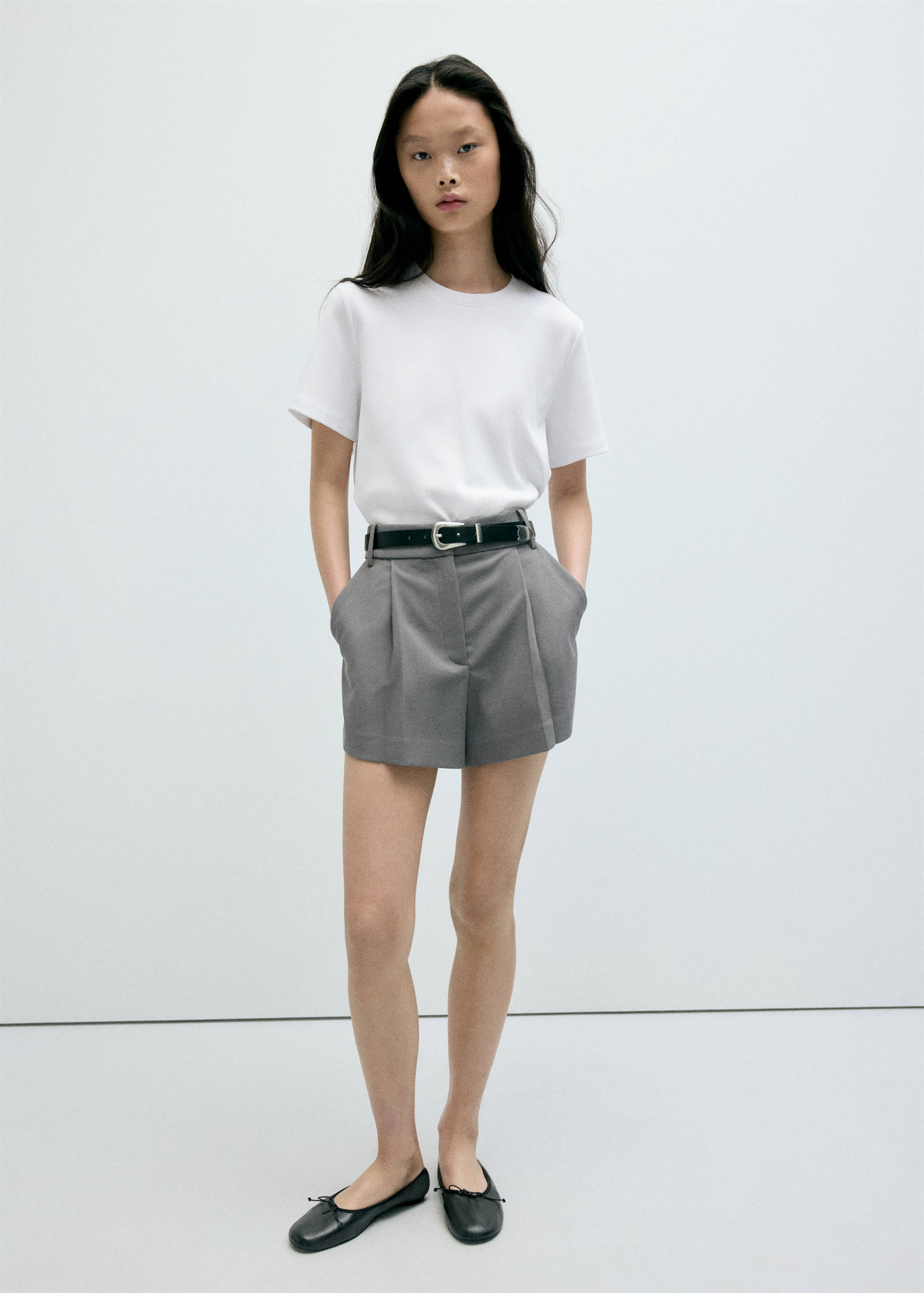 Rounded neck cotton t-shirt - General plane