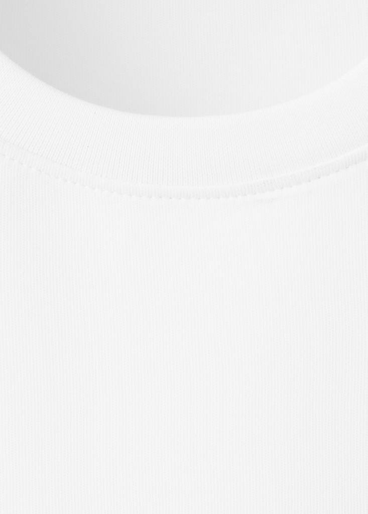 Rounded neck cotton t-shirt — White
