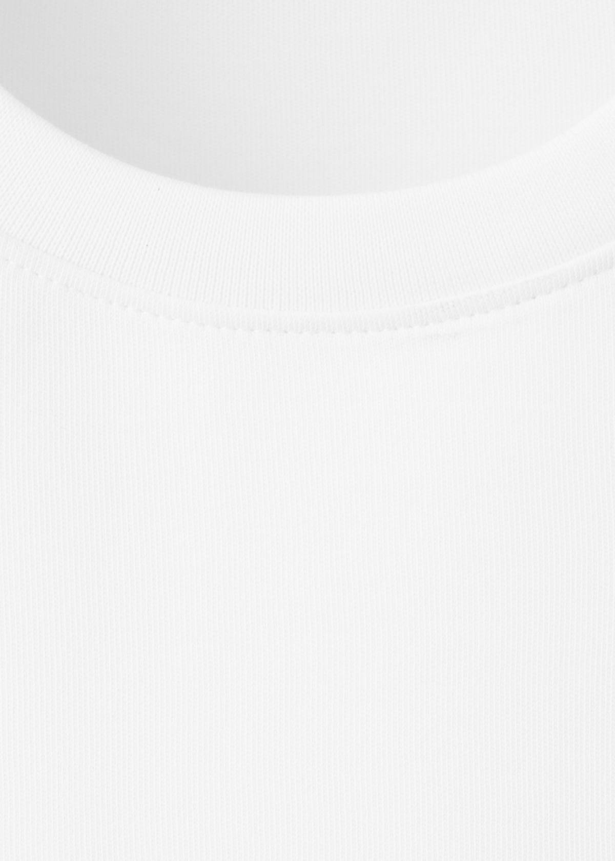 Rounded neck cotton t-shirt — White