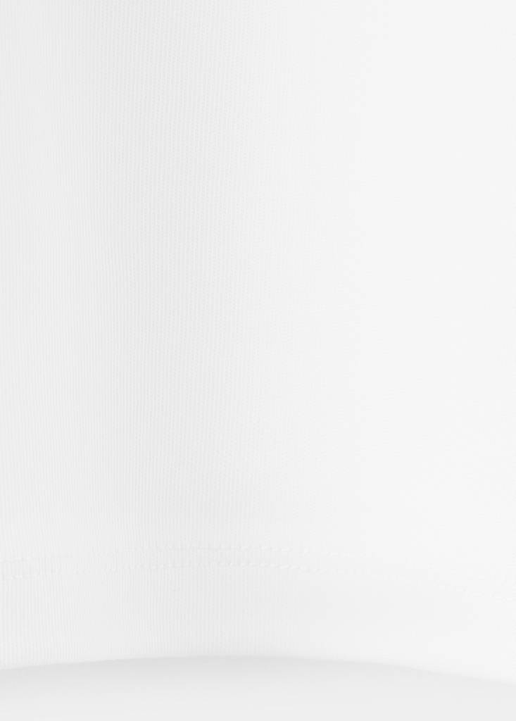 Rounded neck cotton t-shirt — White