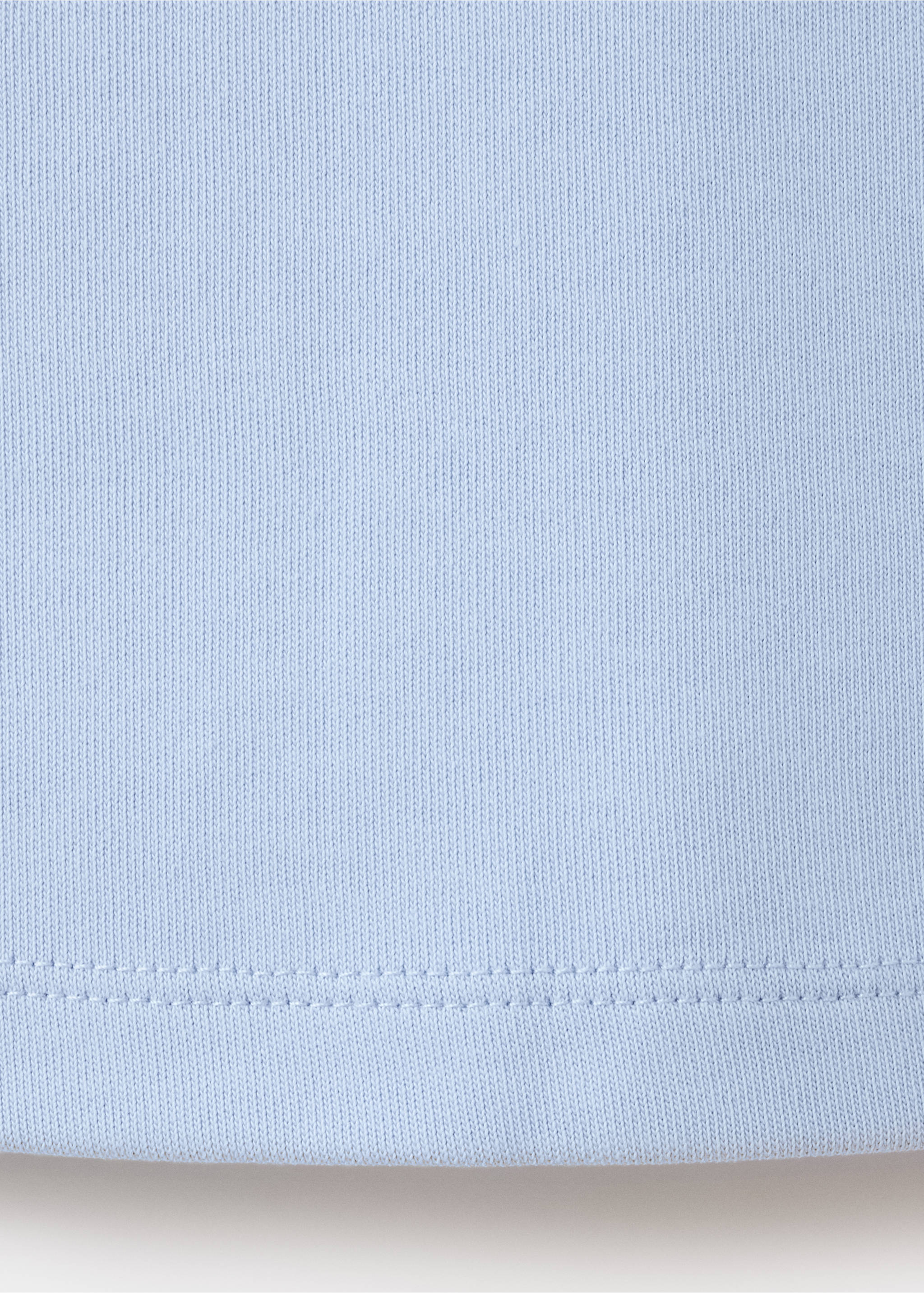 Rounded neck cotton t-shirt - Details of the article 0, Sky Blue. Ref: 37054112-00.