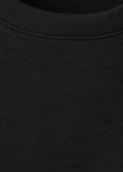 Rounded neck cotton t-shirt — Black 5