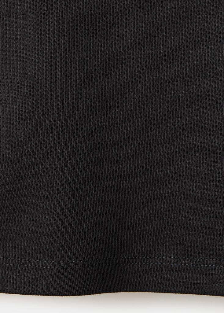 Rounded neck cotton t-shirt — Black
