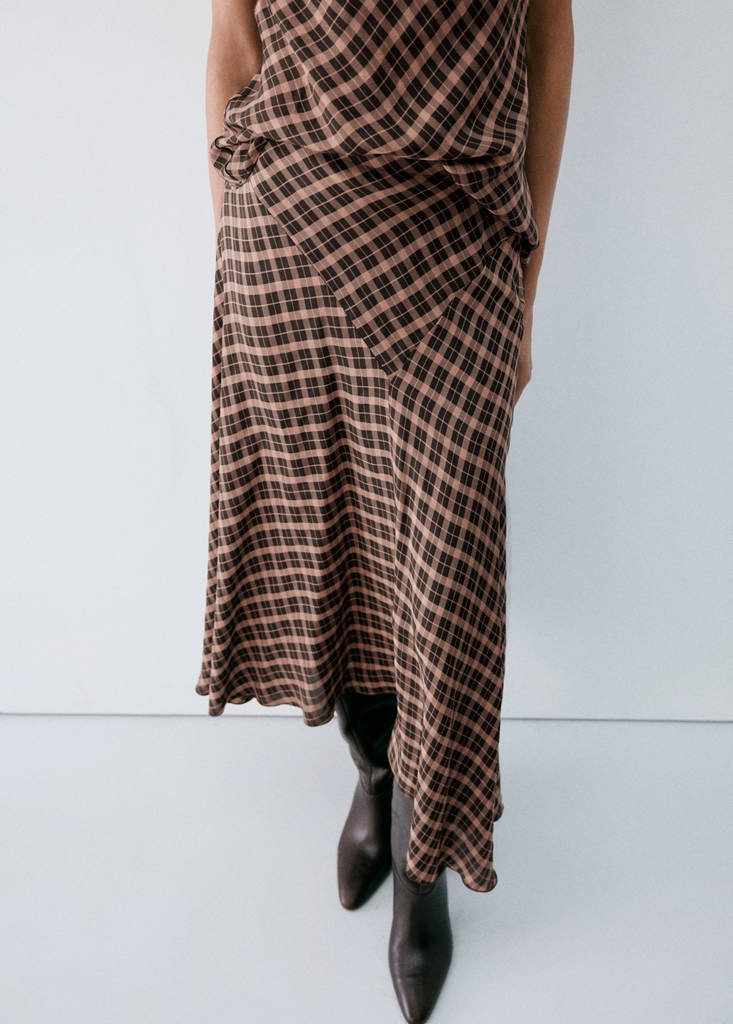 Checked asymmetric skirt - thumbnail 5