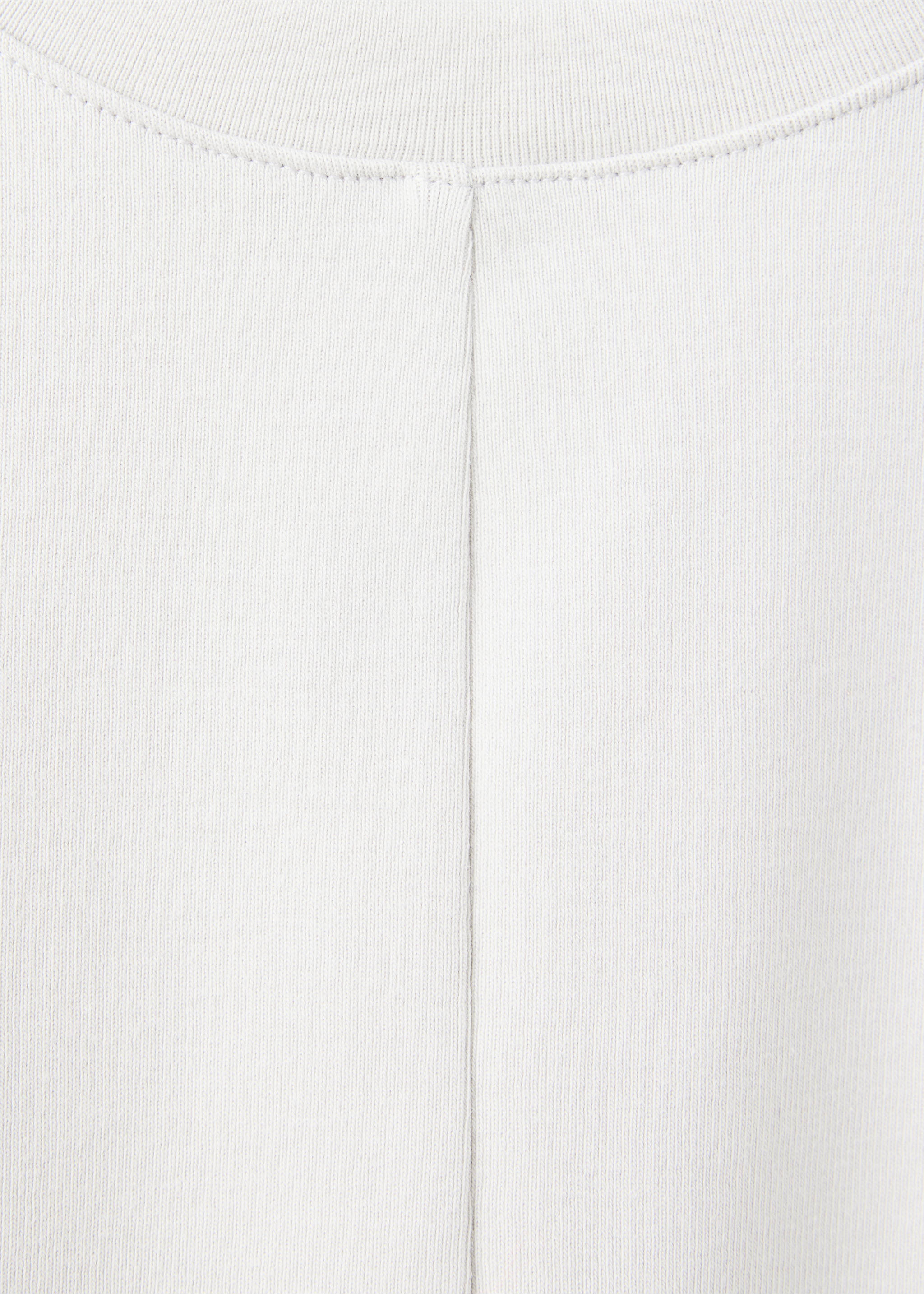 Oversized T-shirt with stitching detail - Details of the article 8, Grey. Ref: 37054115-00.