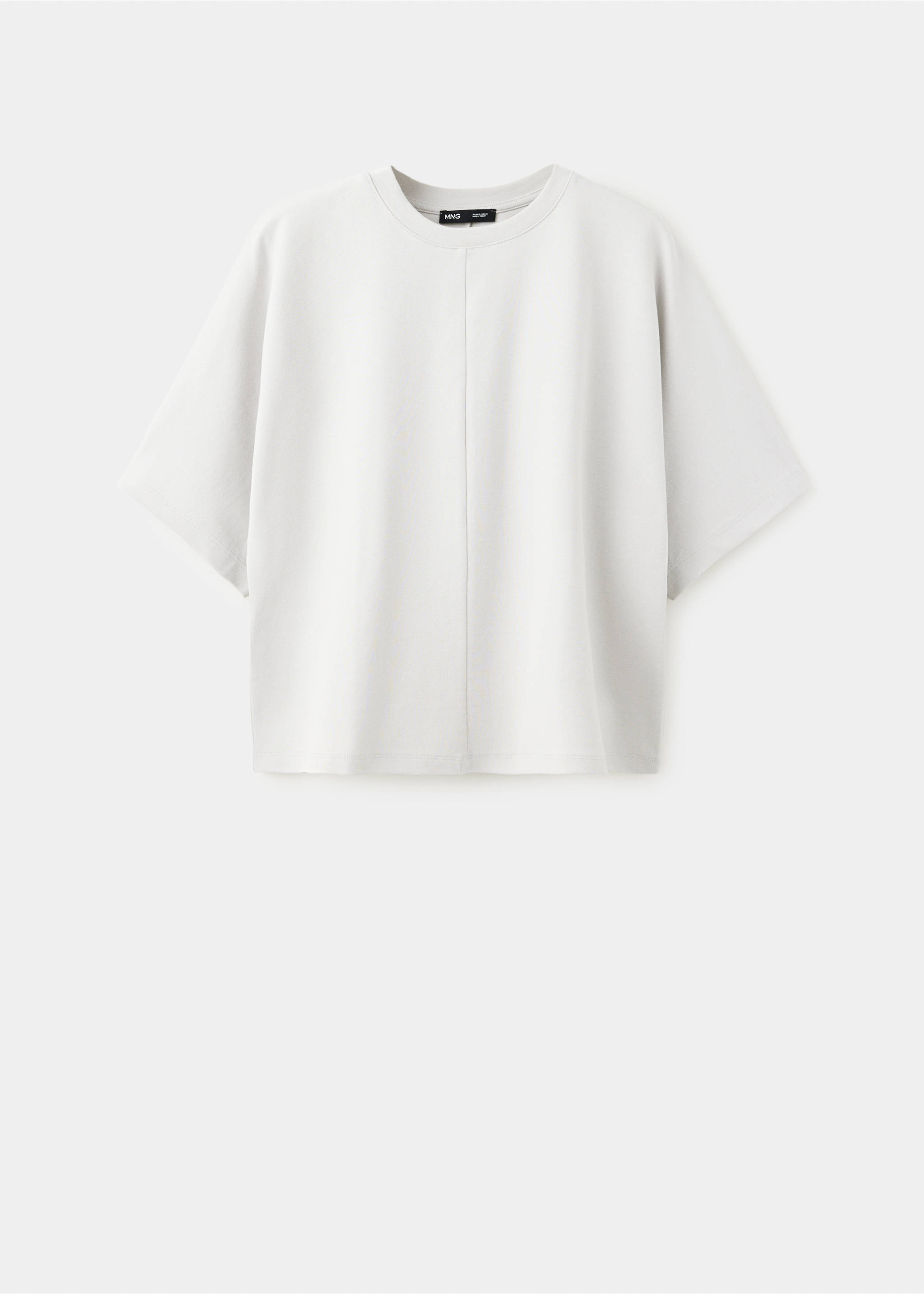 Oversized T-shirt with stitching detail - Article without model, Grey. Ref: 37054115-00.