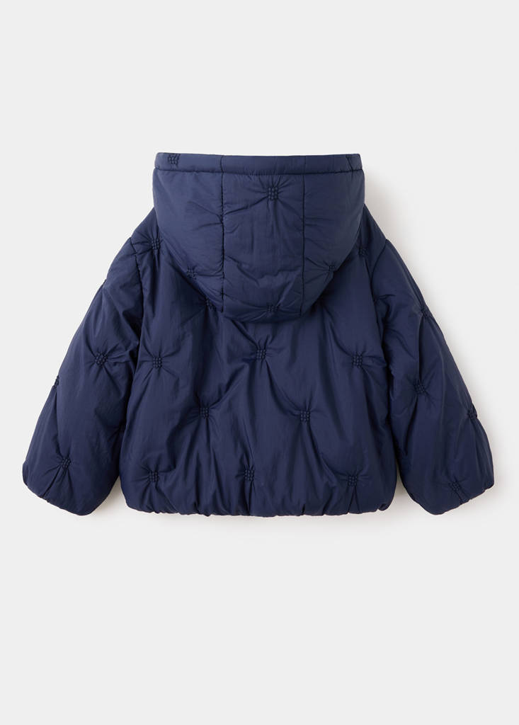 Hood puffer coat — Navy