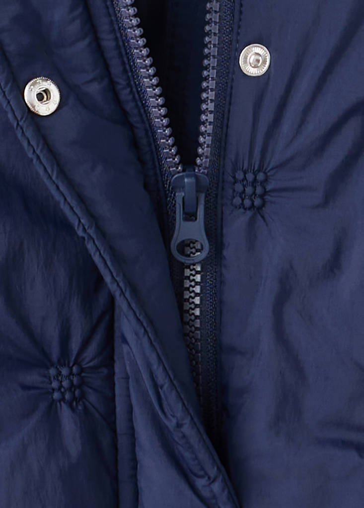 Hood puffer coat — Navy