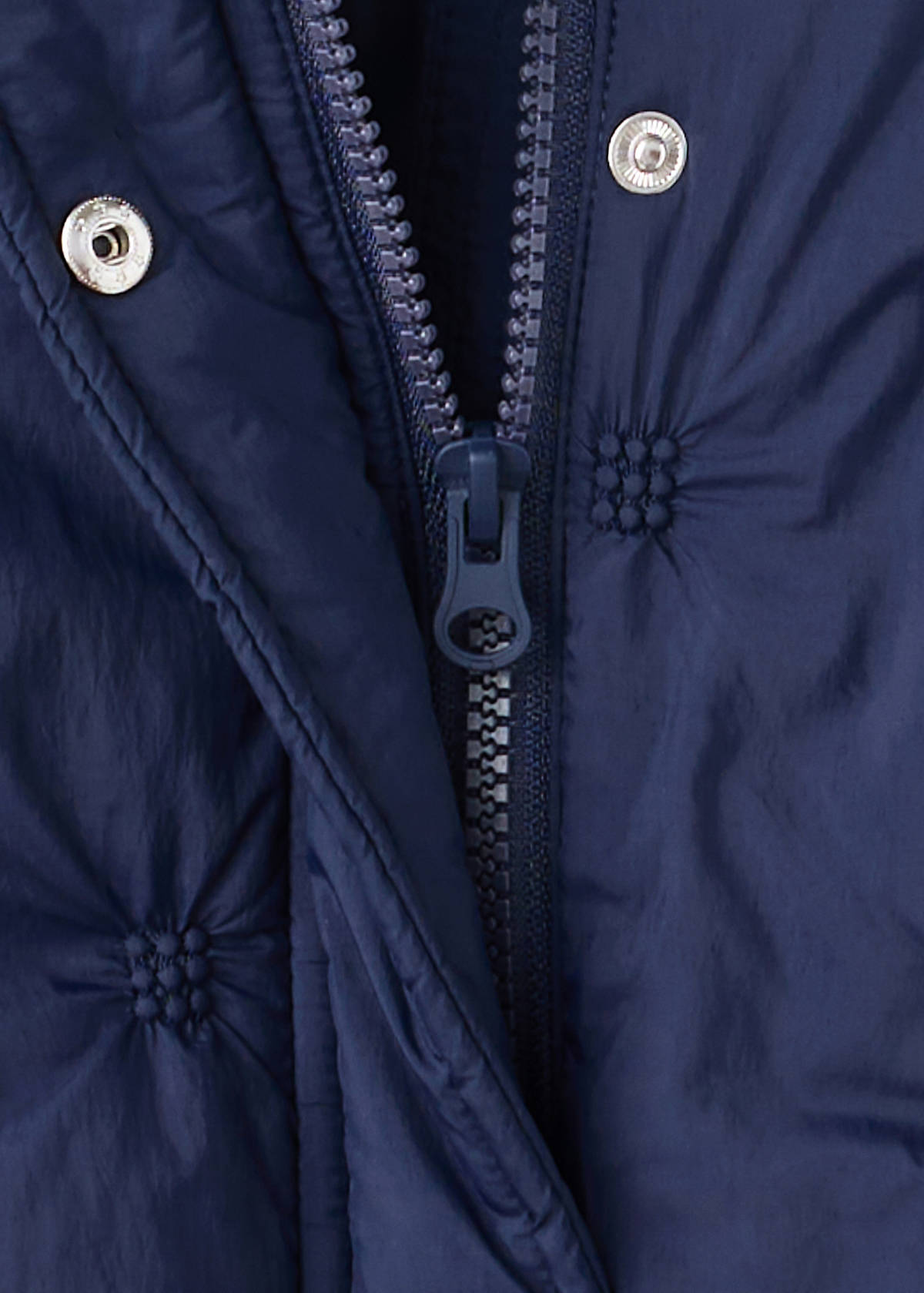 Hood puffer coat — Navy