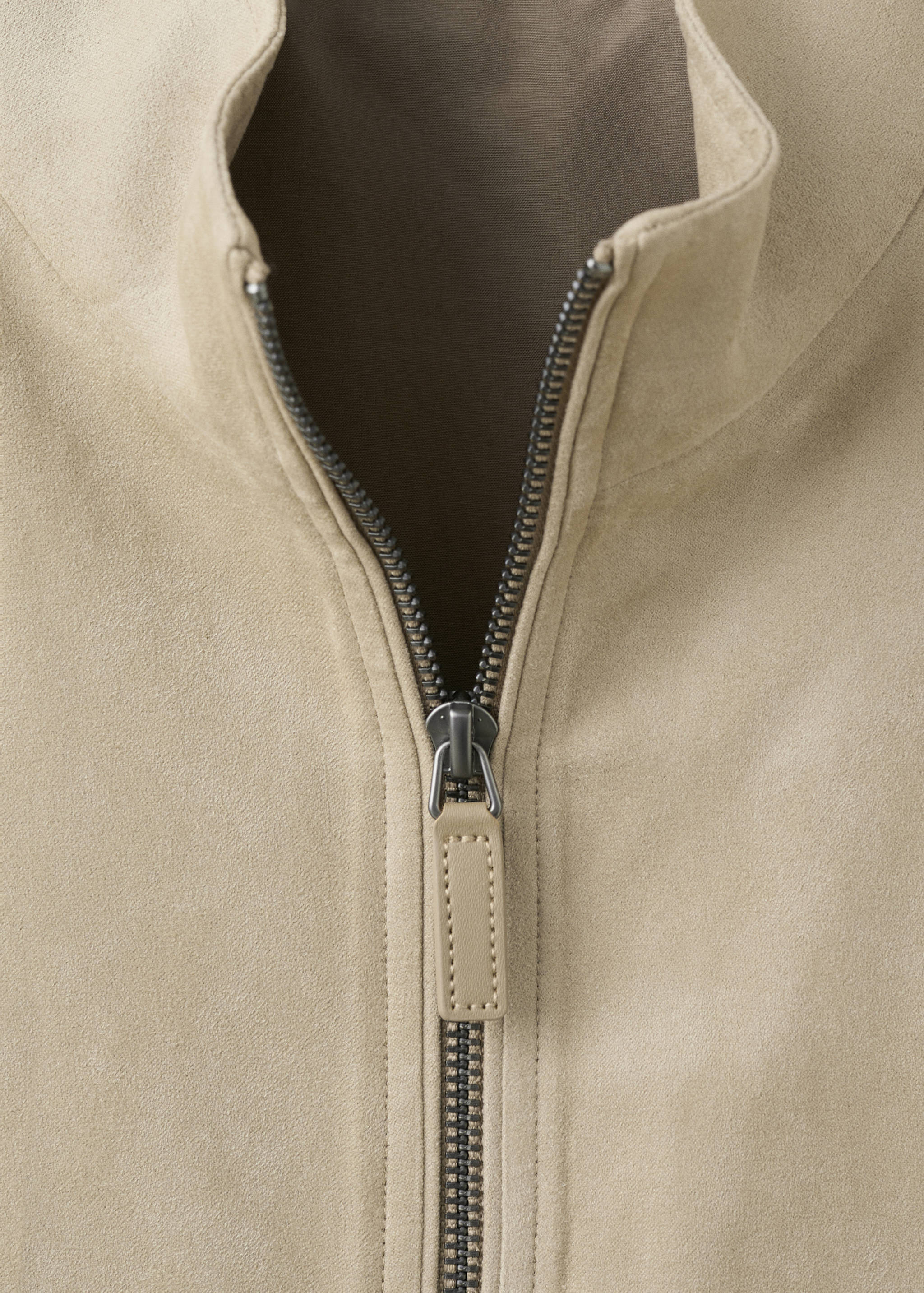 Suede-effect bomber jacket - Details of the article 8