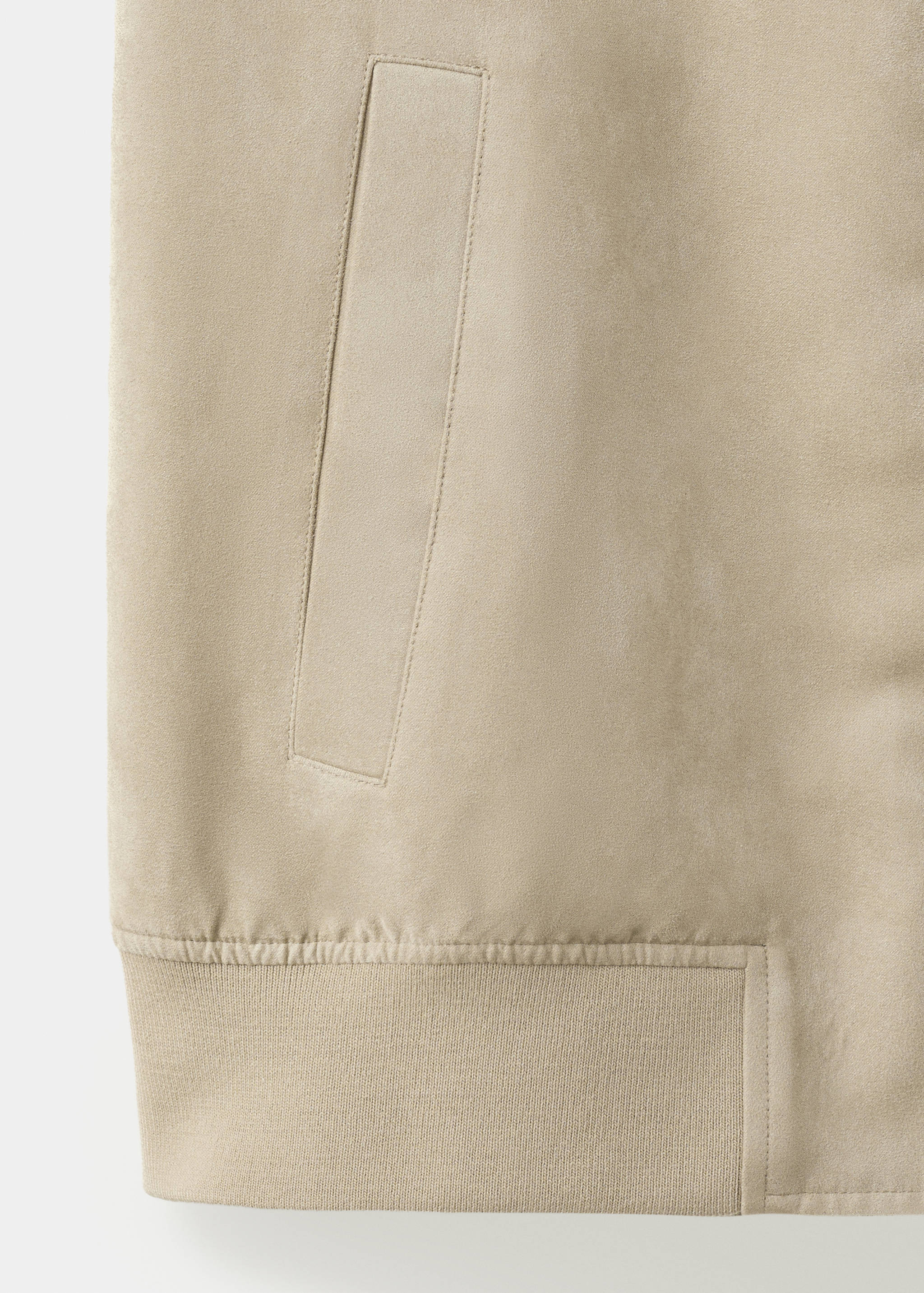 Suede-effect bomber jacket - Details of the article 0