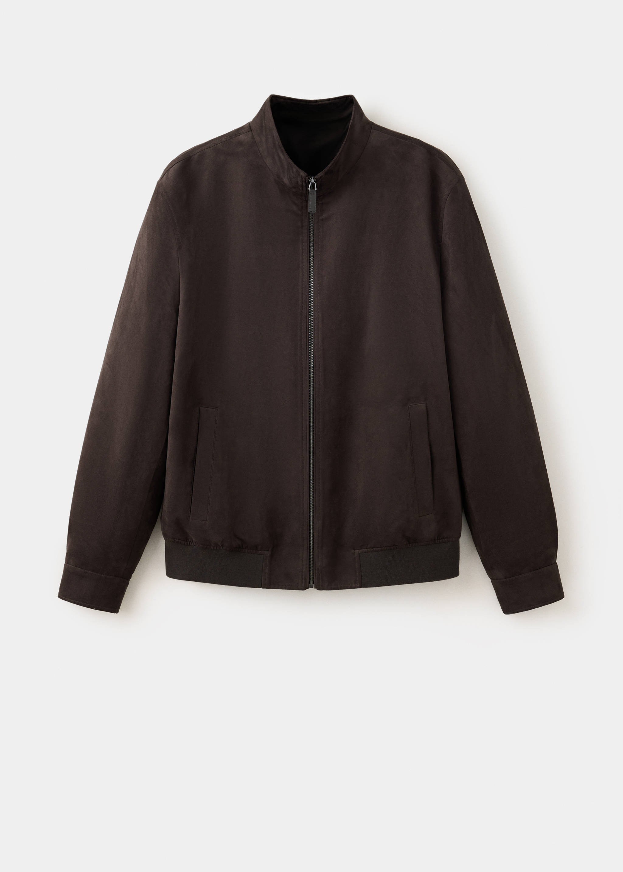 Suede-effect bomber jacket - Article without model