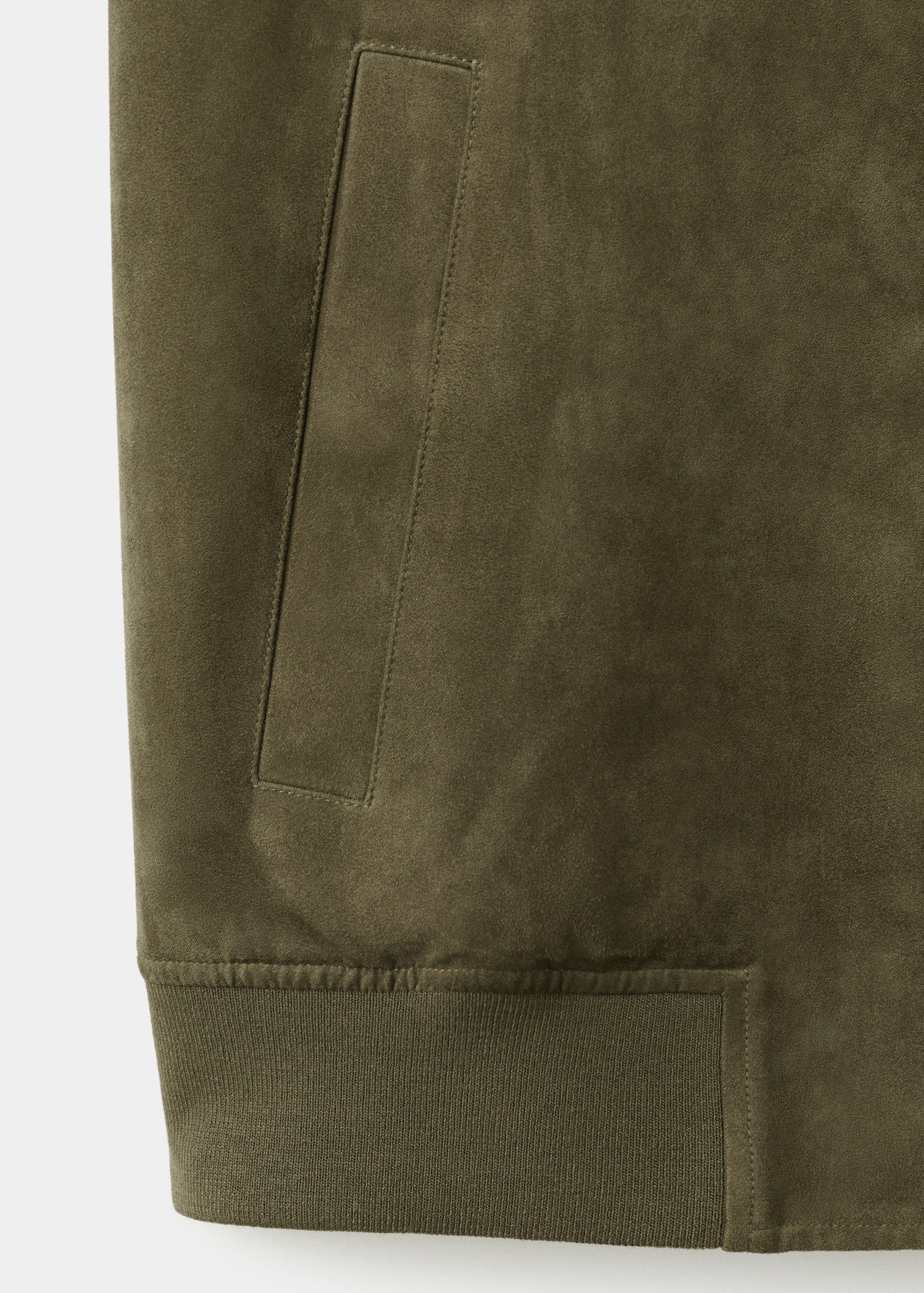 Suede-effect bomber jacket - Details of the article 8