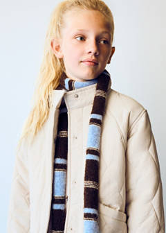 Padded funnel-neck jacket — Ecru 3
