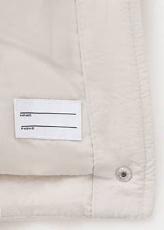 Padded funnel-neck jacket — Ecru 6