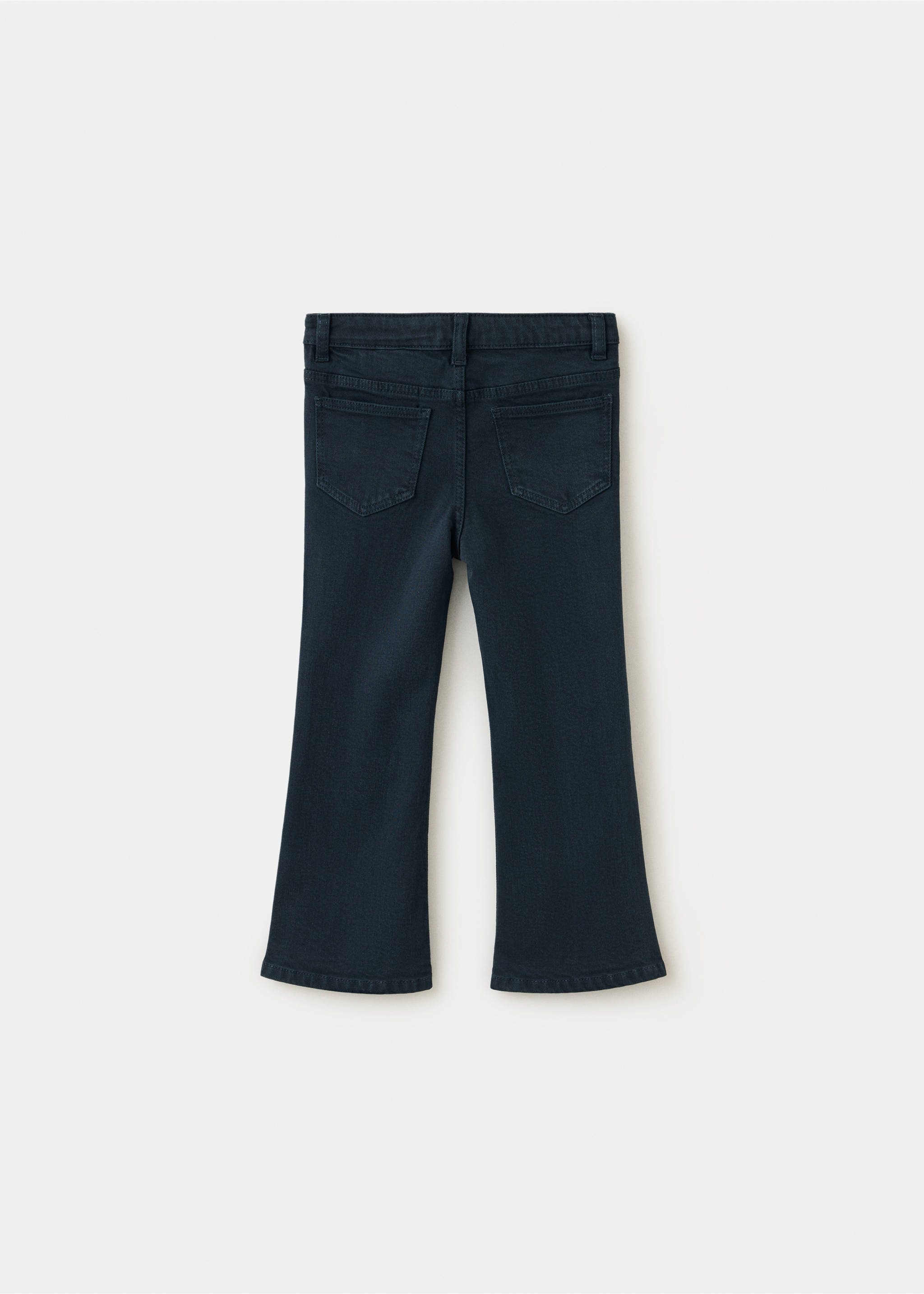Flared jeans met studs - Achterkant van het artikel, Marineblauw. Ref: 37054406-00.
