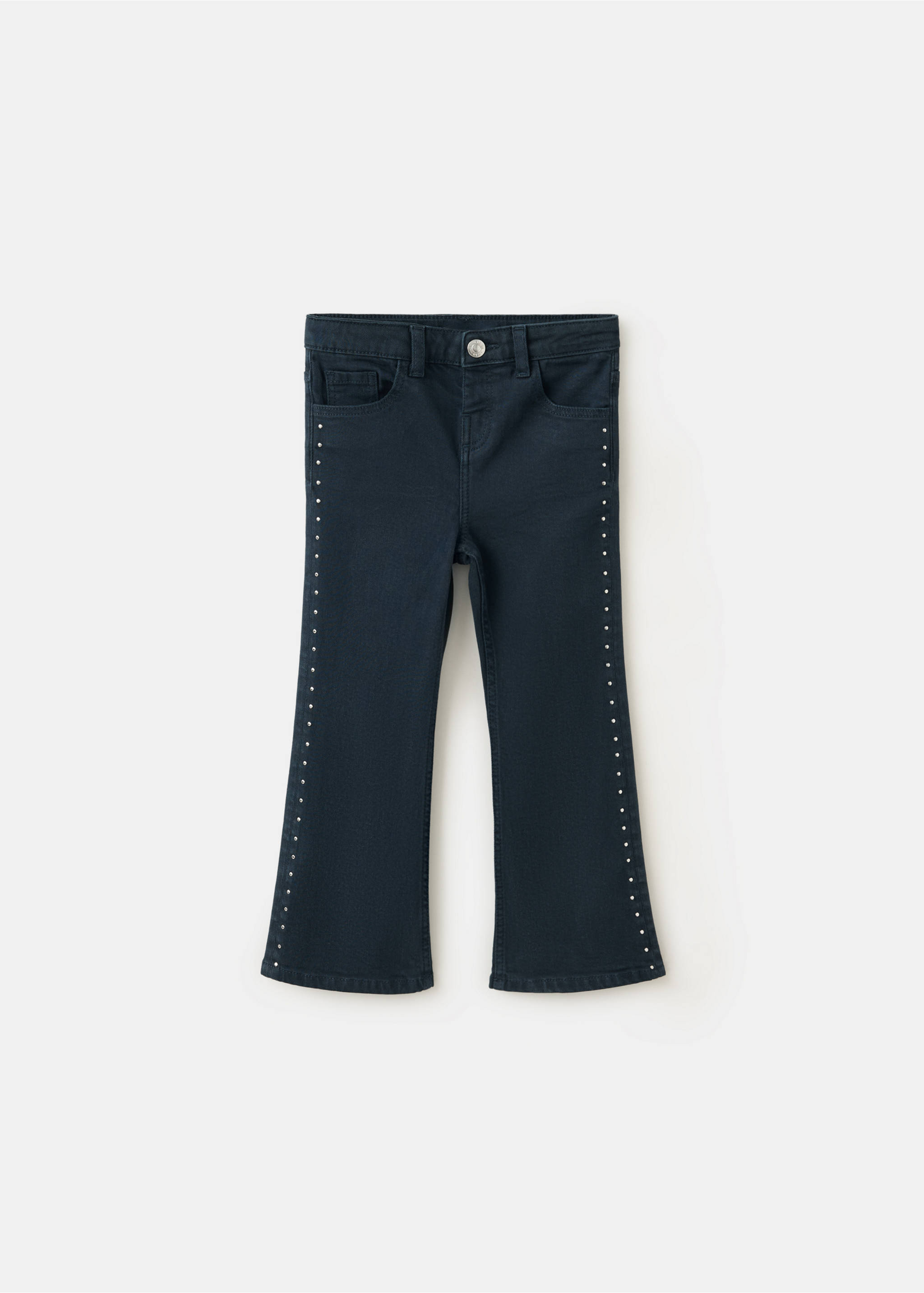 Flared jeans met studs - Artikel zonder model, Marineblauw. Ref: 37054406-00.