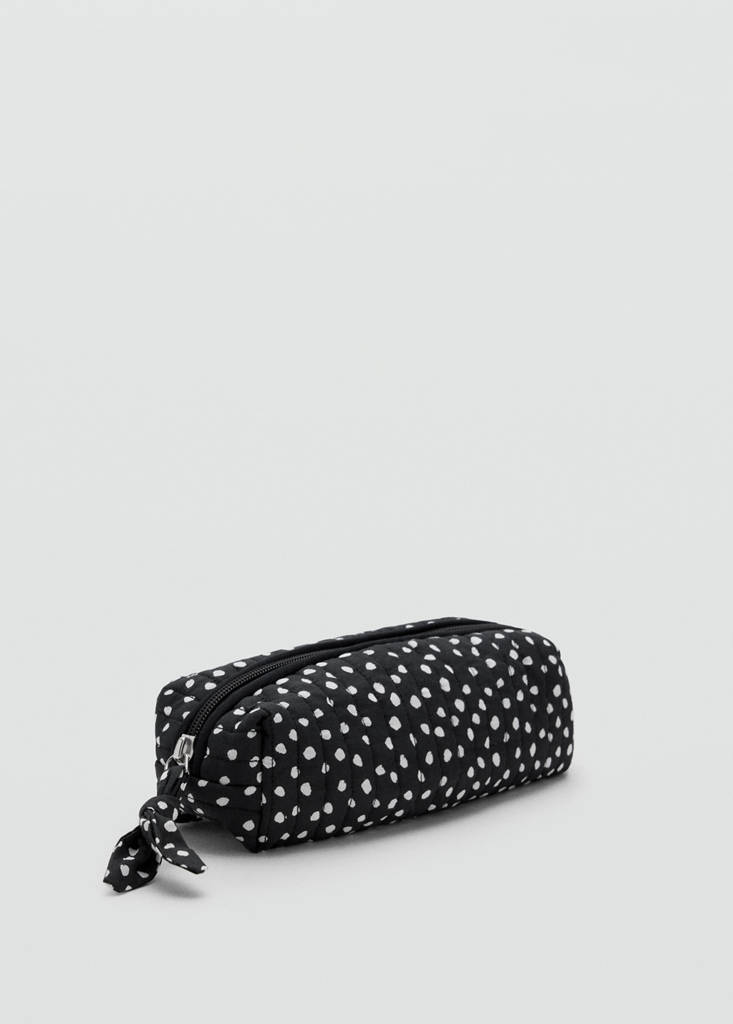 Polka dot print case — Black