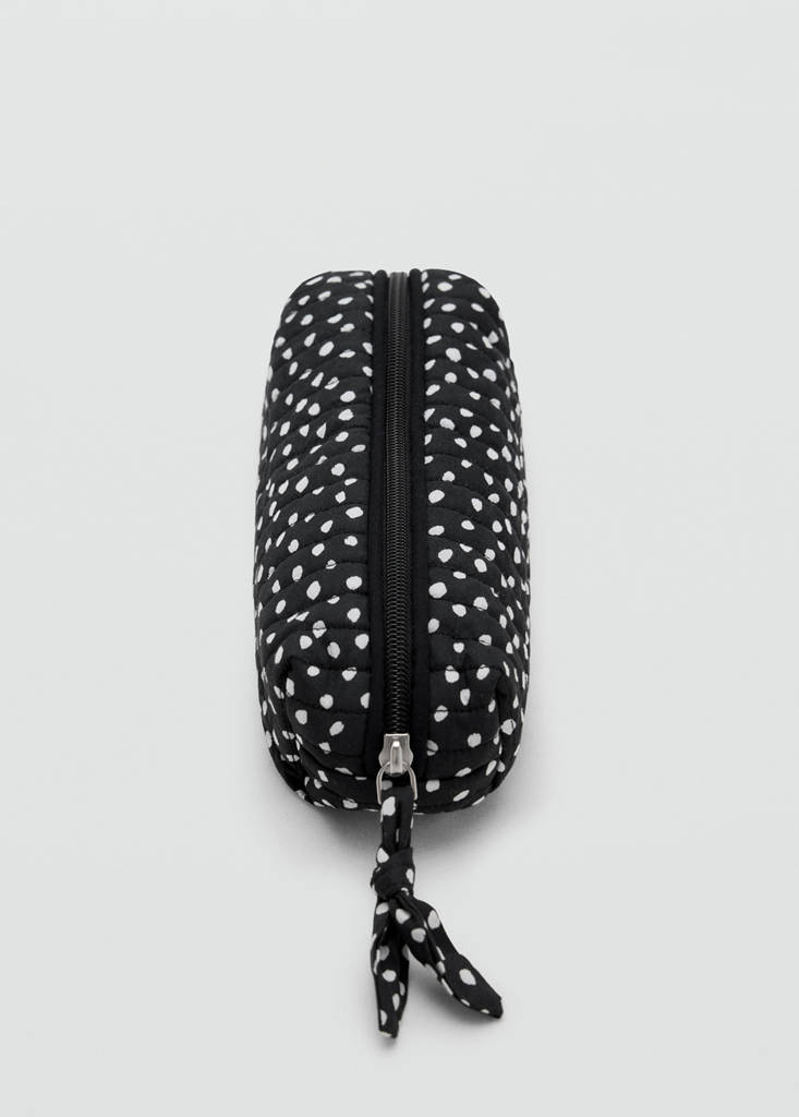 Polka dot print case — Black