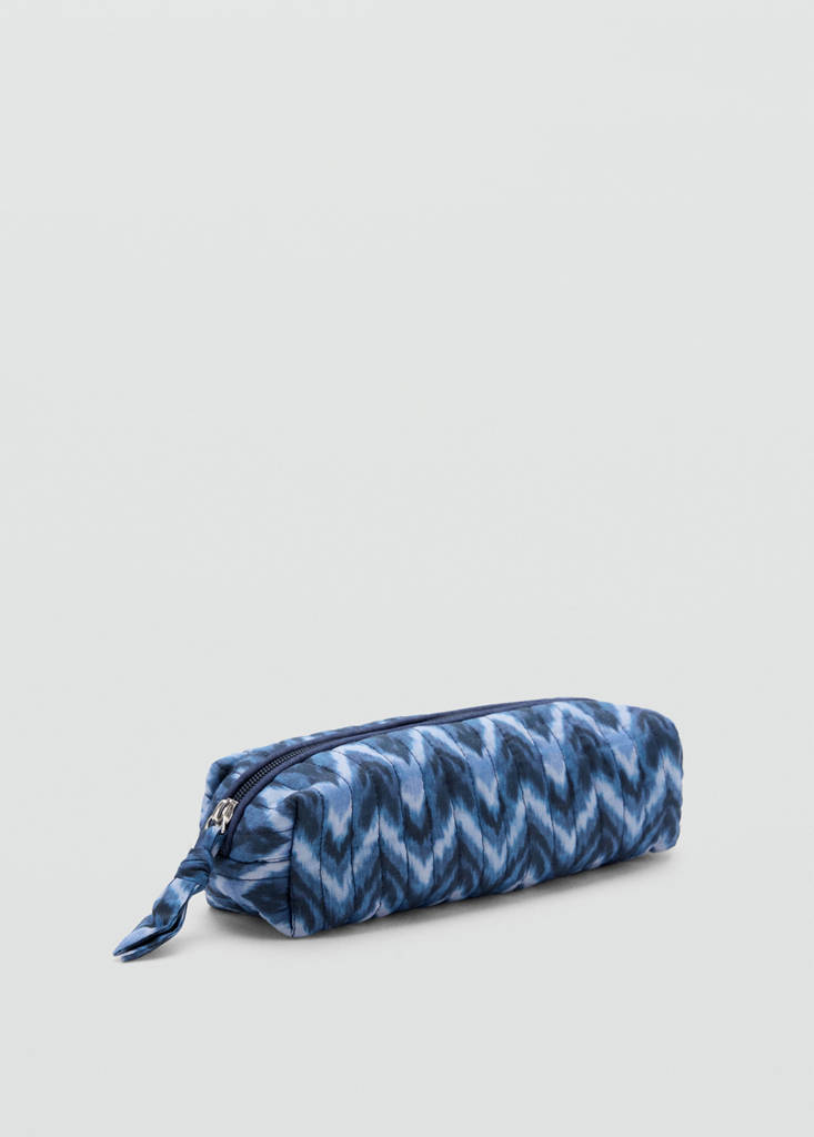 Tie-dye print pouch — Blue