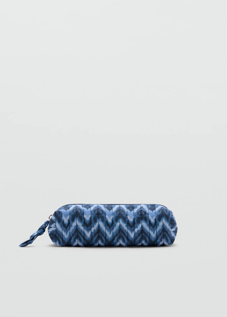 Tie-dye print pouch — Blue