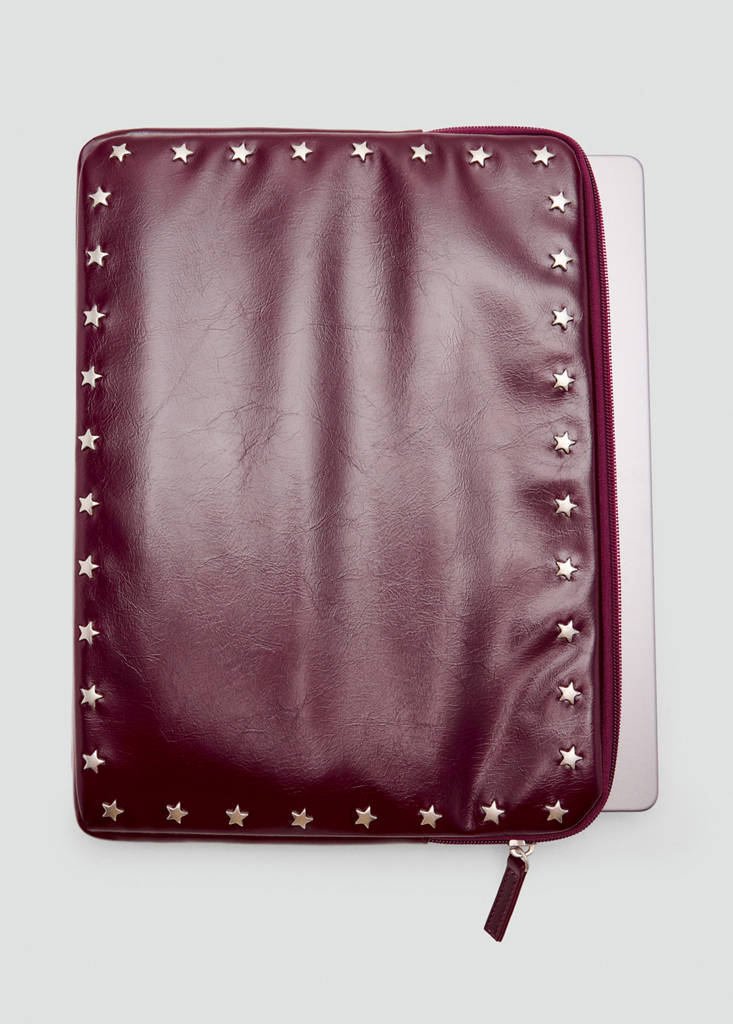 Star-studded laptop case — Maroon