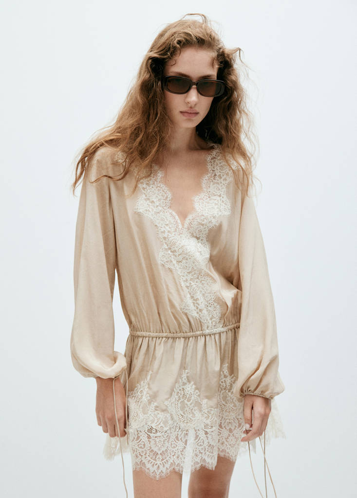 Rectangular-frame sunglasses — Brown