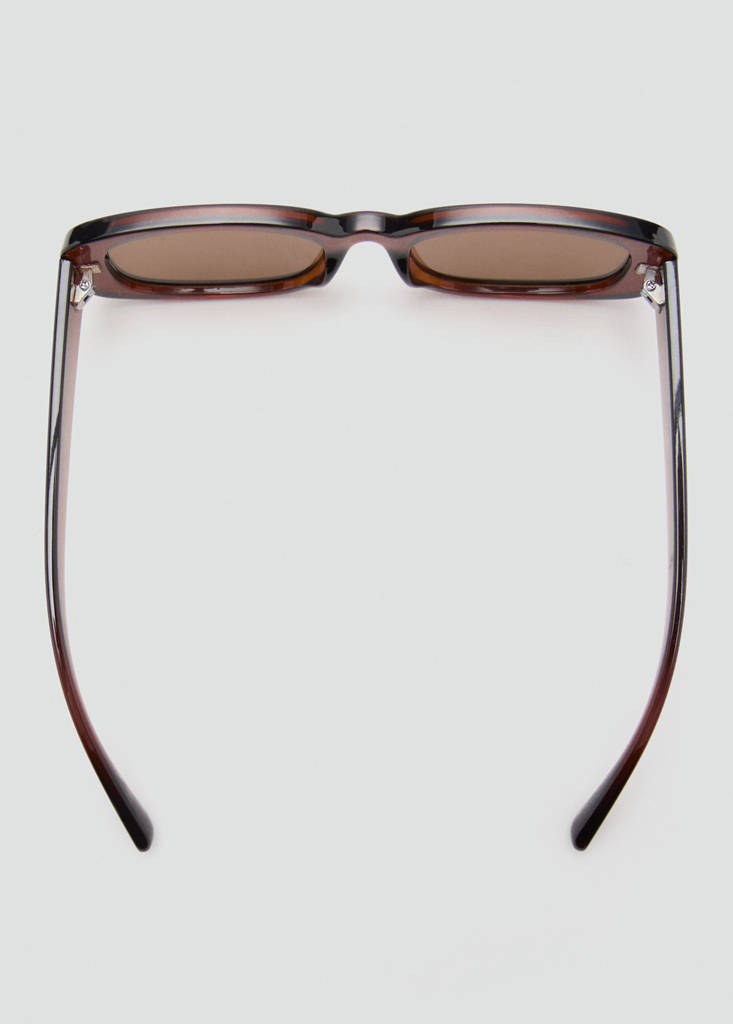 Rectangular-frame sunglasses — Brown