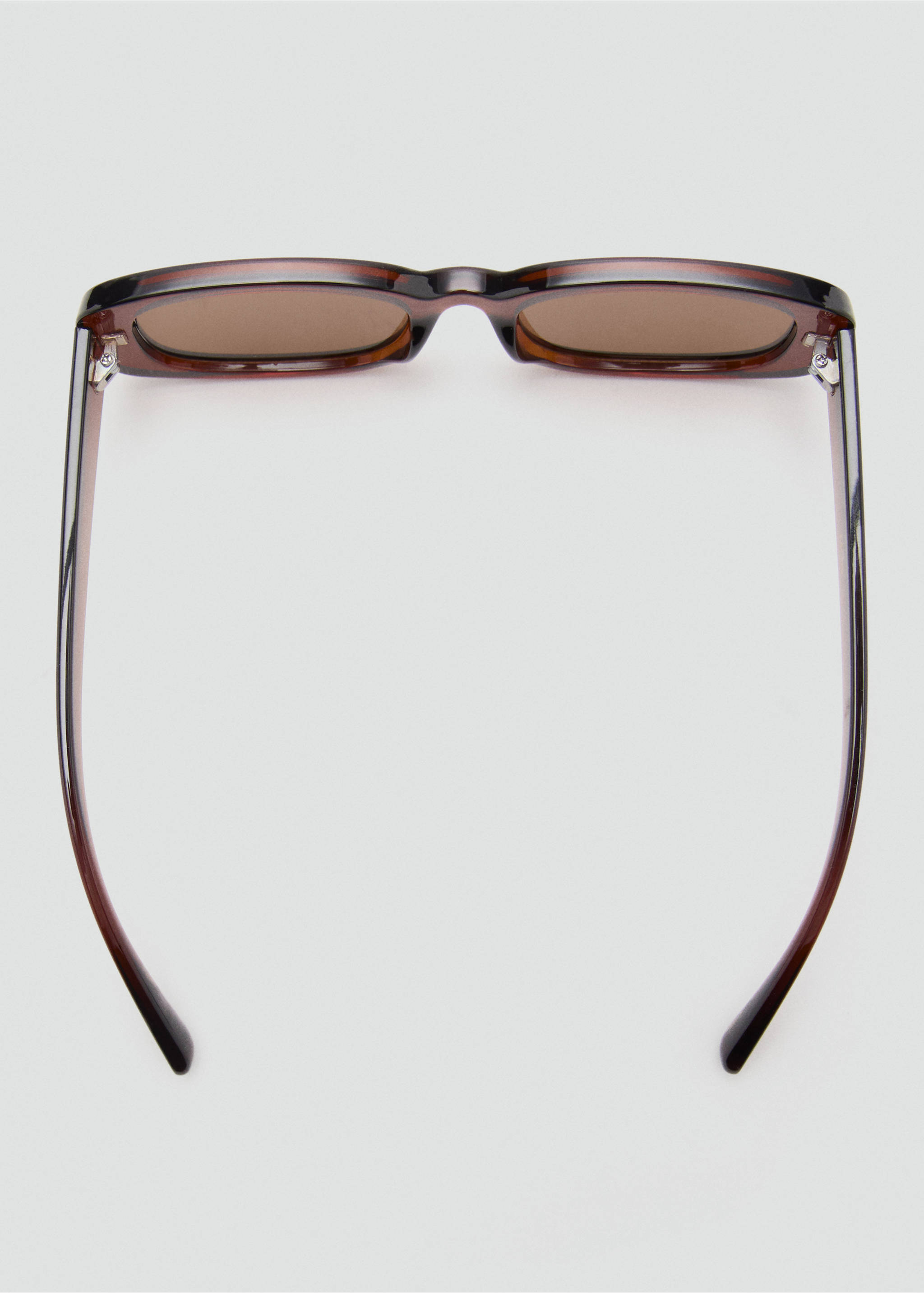 Rectangular-frame sunglasses - Details of the article 1, Brown. Ref: 37054415-00.