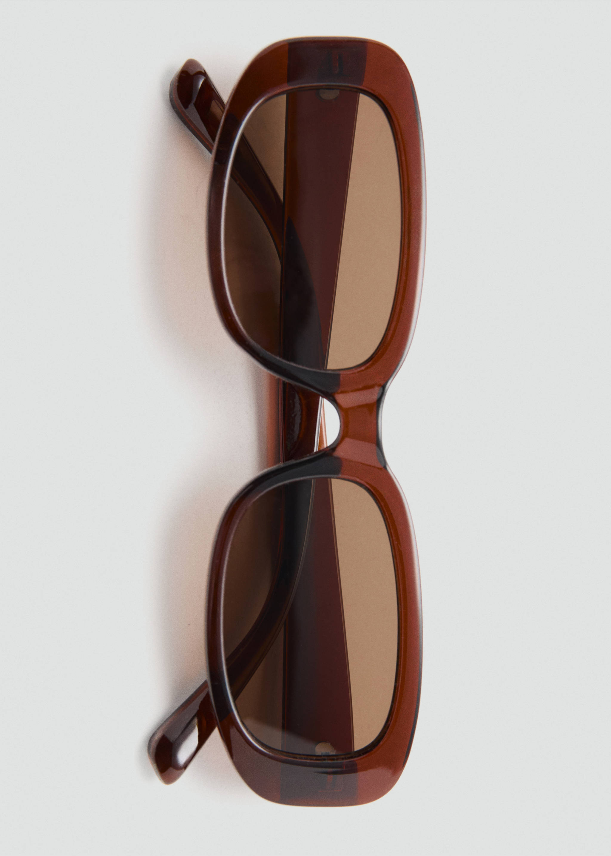 Rectangular-frame sunglasses - Details of the article 2, Brown. Ref: 37054415-00.