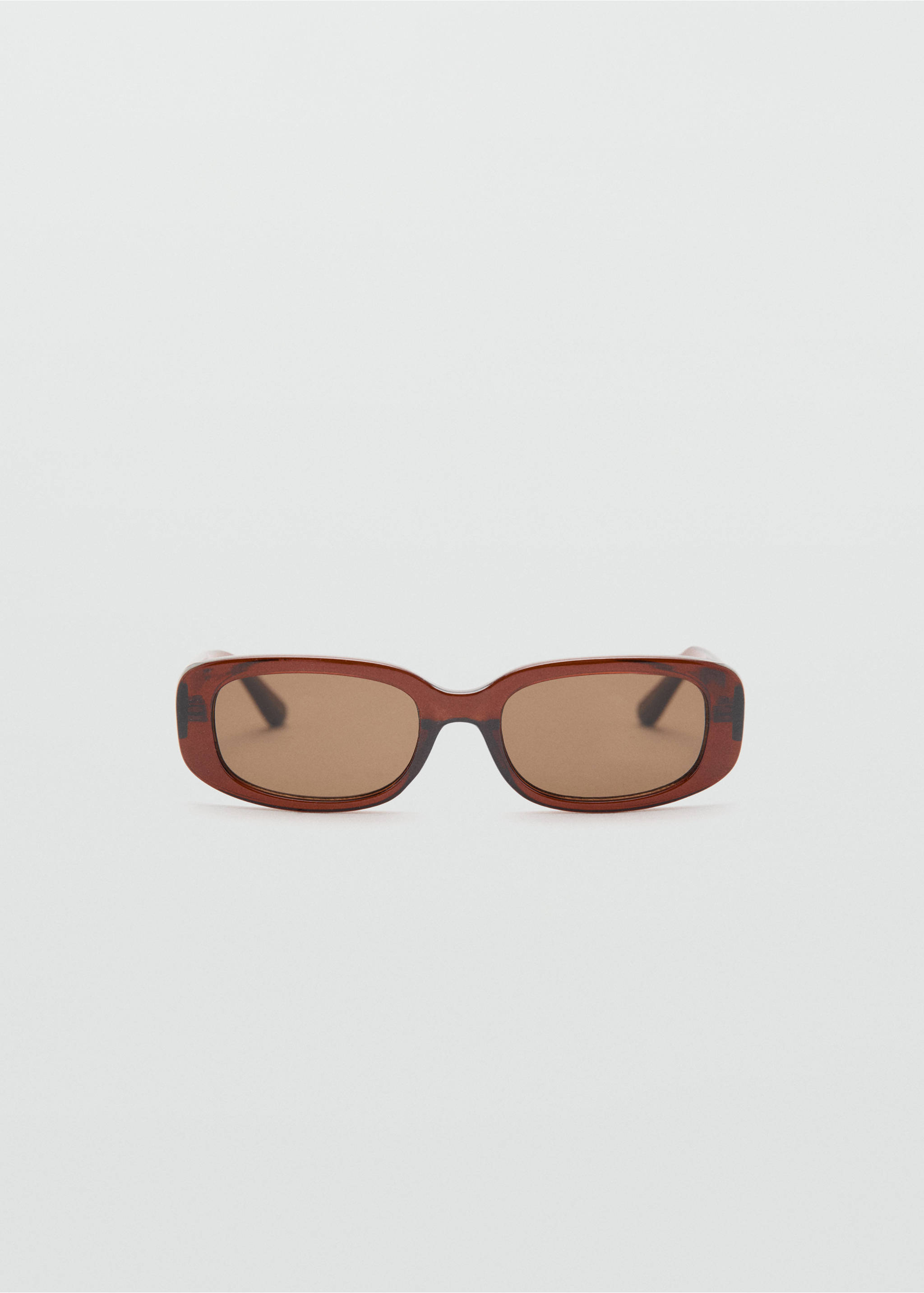 Rectangular-frame sunglasses - Article without model, Brown. Ref: 37054415-00.