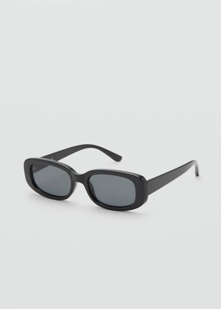 Rectangular-frame sunglasses — Black