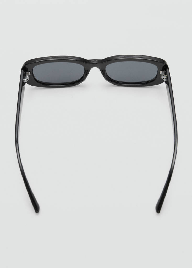 Rectangular-frame sunglasses — Black