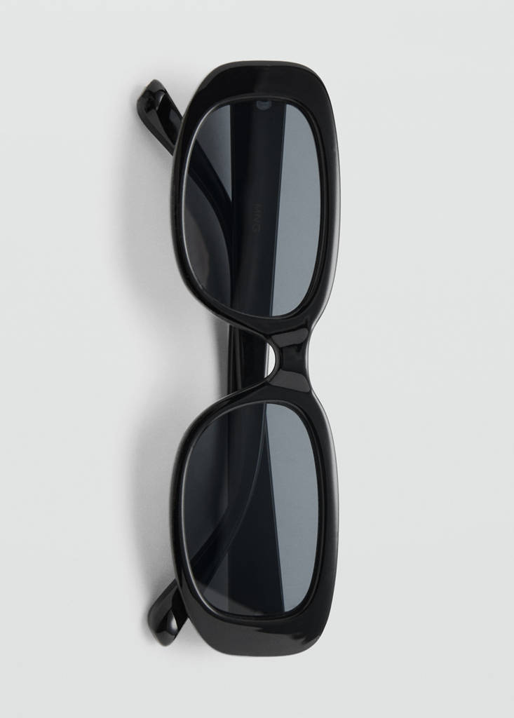 Rectangular-frame sunglasses — Black