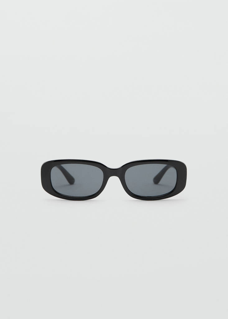 Rectangular-frame sunglasses — Black