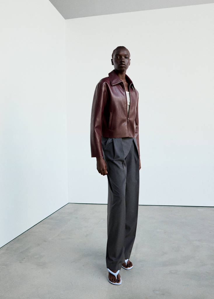 Mango Veste Sabina In Bordeaux