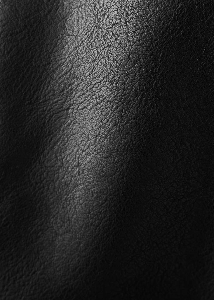 Faux leather zip-up jacket — Black