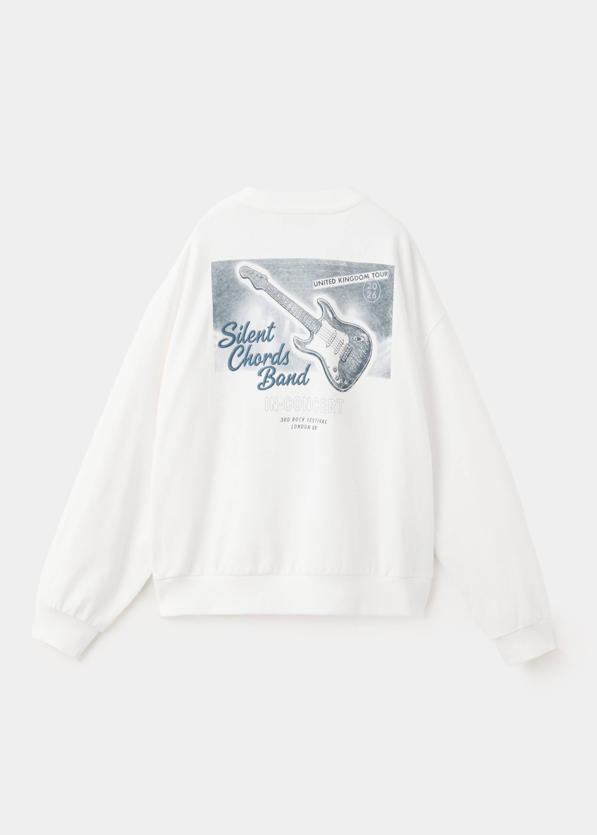 Printed sweatshirt 100% cotton - Reverse of the article