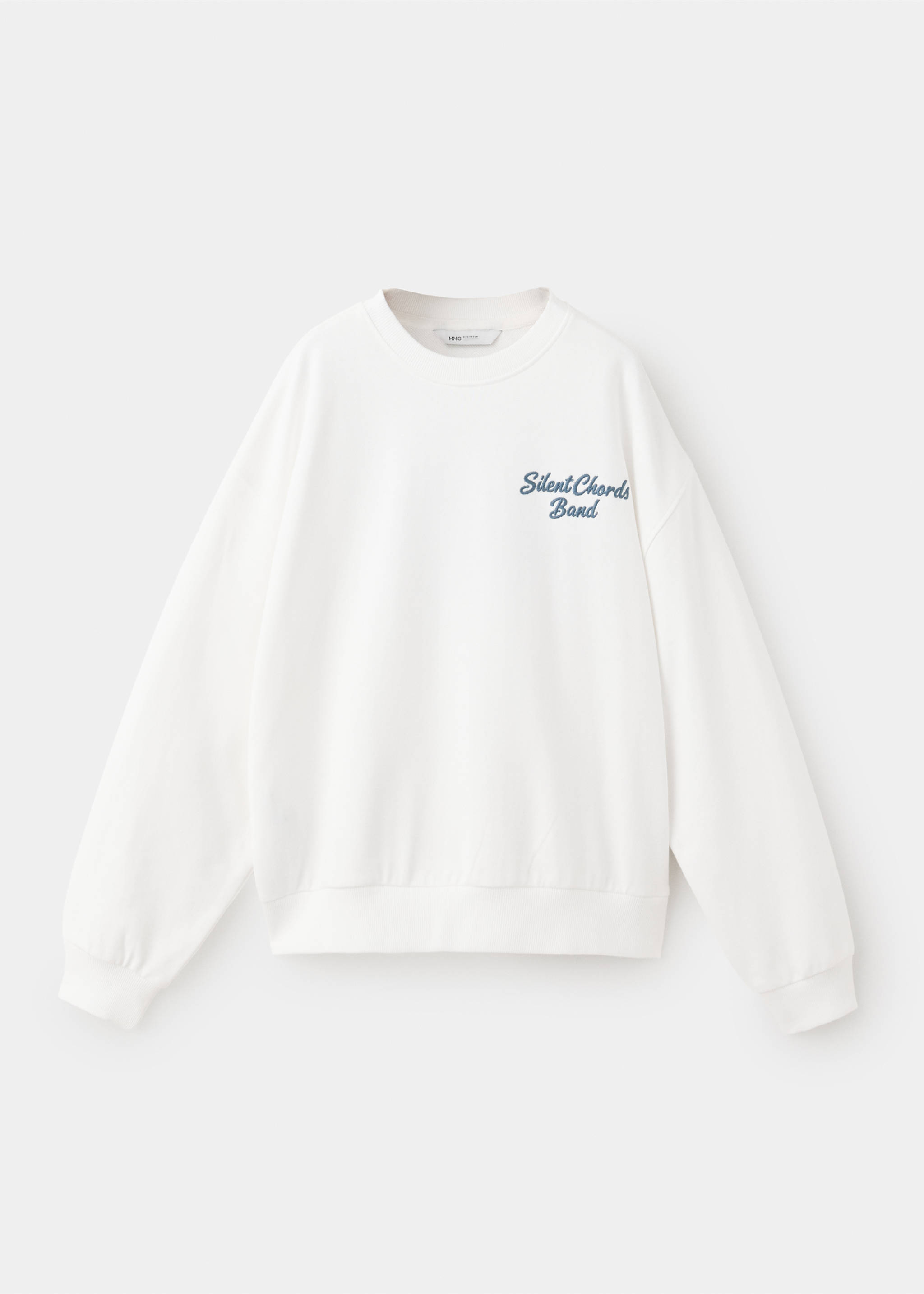 Printed sweatshirt 100% cotton - Article without model, White. Ref: 37054419-00.