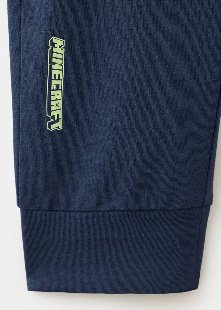 Full printed cotton pyjamas set — Navy