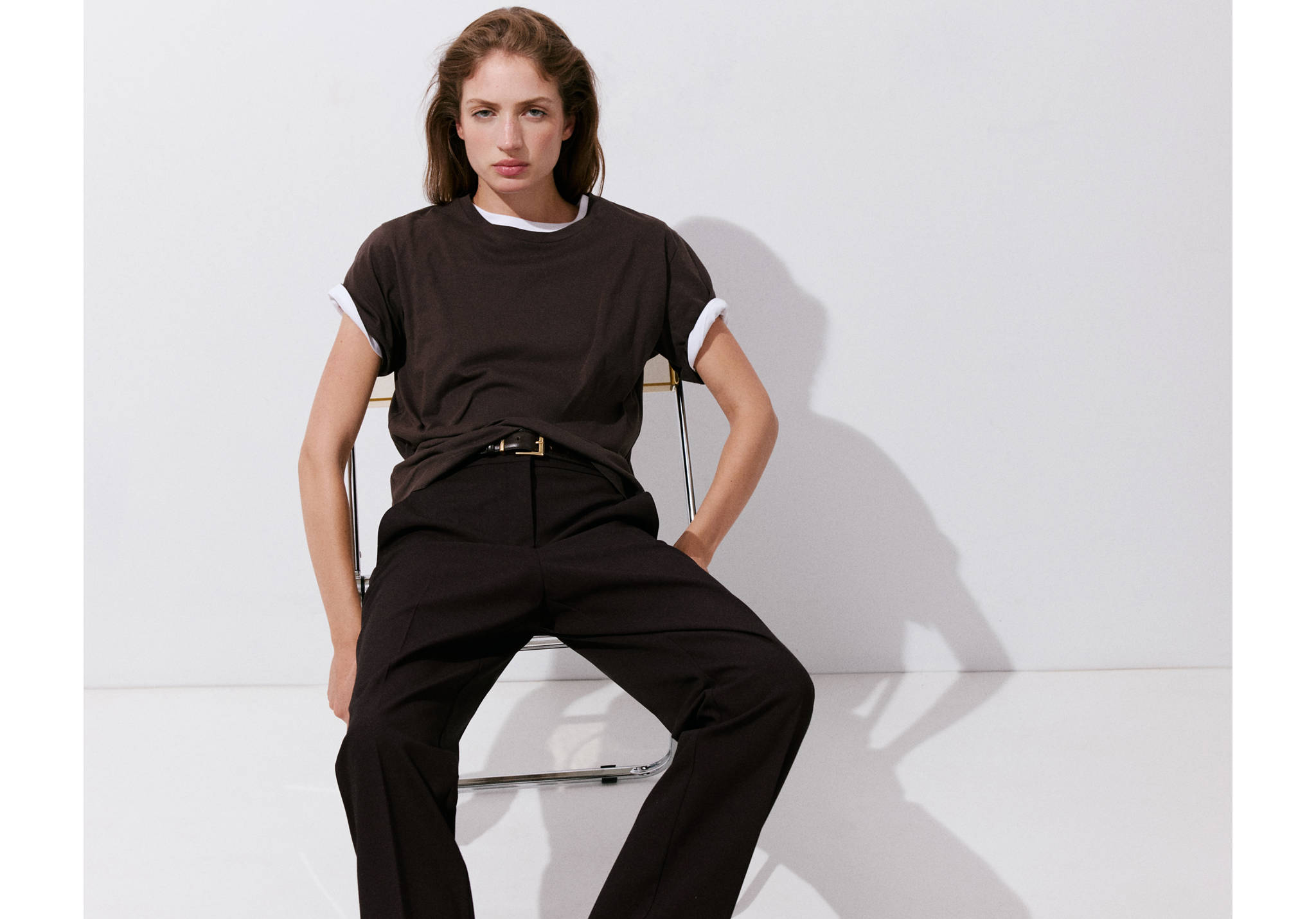 Straight mid-rise trousers - Panoramic plane