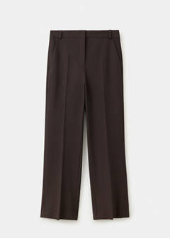 Straight mid-rise trousers — Chocolate 8