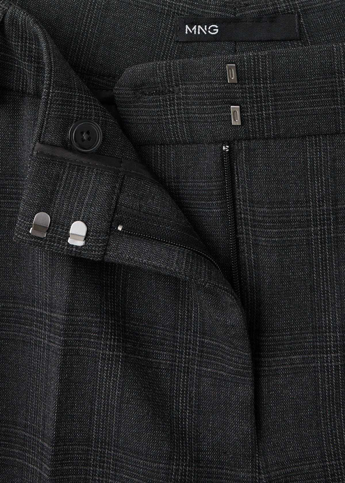 Straight mid-rise trousers — Grey