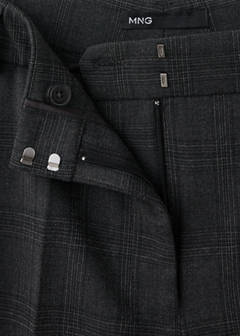 Straight mid-rise trousers — Grey 9