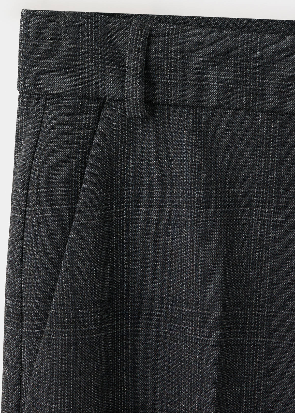 Straight mid-rise trousers — Grey