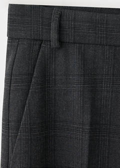 Straight mid-rise trousers — Grey 10