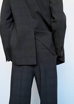 Straight mid-rise trousers — Grey 14