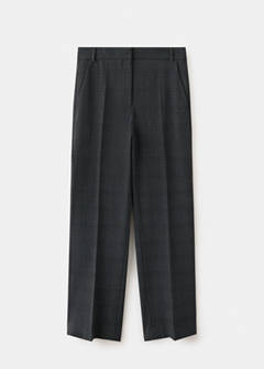 Straight mid-rise trousers — Grey 8